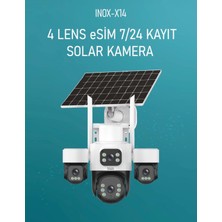 Inox Digital X14 Aov 4g E-Simli 4 Kameralı Güneş Enerjili Güvenlik Kamerası