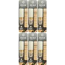 (6 Adet) Heka 10W (70W) Sarı-Günışığı-Beyaz E27 Duylu Üç Renkli LED Mısır Ampul