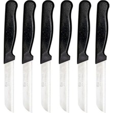 ERHCE Alman Paslanmaz Çelik Bıçak Siyah Simli 6'lı