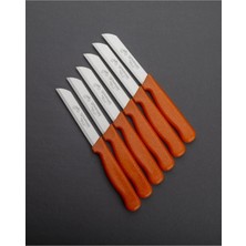 ERHCE Tırtıklı Simli Desen Turuncu Store Meyve ve Sebze Bıcağı