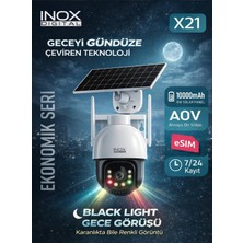 Inox X21 Aov 7/24 4g Solar Kamera Geceyi Gündüz Gösterebilme