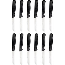 ERHCE Siyah Simli Meyve Bıçağı Alman Paslanmaz Çelik 12'li