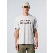 North Sails Regular Fit Bisiklet Yaka Maxi Logo Baskılı Organik Pamuk Tişört