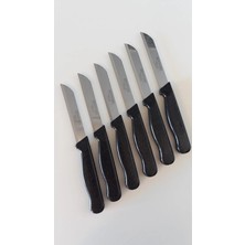 ERHCE Siyah Simli Meyve Bıçağı Alman Paslanmaz Çelik 6'adet 1'takım