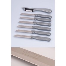 ERHCE Gri Meyve Bıçağı Alman Paslanmaz Çelik Soyacak Seti 7 Parça Yansoylu