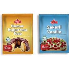 Afia Helal Sertifikalı Şekerli Vanilin 5 GR.X10 + Kabartma Tozu 10 Gr.
