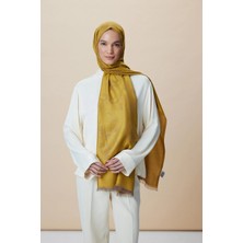 Maisa Jade Modal Ipek Jakarlı Şal 70*200 cm - Gold