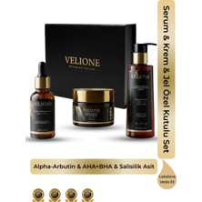 VELIONE Leke Karşıtı & Ton Eşitleyici Cilt Bakım Seti – Özel Kutulu (3’lü Set)