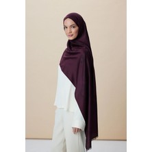Maisa Jade Modal Ipek Jakarlı Şal 70*200 cm - Mürdüm