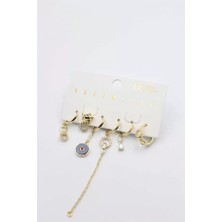 Herşey Trend Herşeytrend Taşlı Set Küpe - Altın