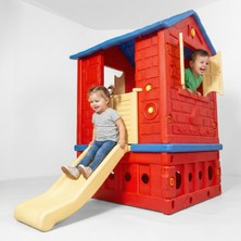 Exectus Iki Kapılı Oyun Evi Kaydıraklı 2+ Yaş Kreş ve Bahçe Çocuk Aktivite Parkı