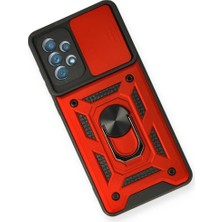 Twin Store Galaxy A32 Kılıf Pars Lens Yüzüklü Silikon - Kırmızı