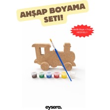 Eysera Ahşap Boyama Seti, Tren – Çocuk Aktivite & Hobi Oyuncak, Montessori Eğitici Set