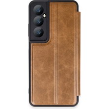 Twin Store C65 Kılıf Flip Cover - Taba