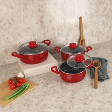 Savlar Store Bronx 6 Parça Güveç Seti Kırmızı