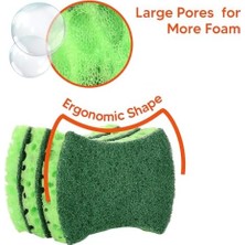 Savlar Store Bulaşık Süngeri 3'lü Paket, Büyük Gözenekli Bol Köpük Sağlayan Ergonomik Sünger