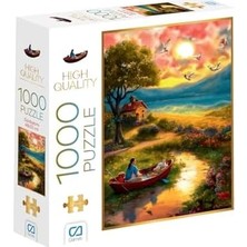 Savlar Store Gün Batımı 1000 Parça 2,2mm Kalınlık 48X68CM Profesyonel Hobi Puzzle Yapboz Serisi