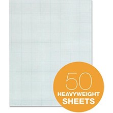 Savlar Store Tops Kesit Pedleri, 8-1/2 "x 11", Tutkal Üstü, Grafik Kuralı (10 x 10), 50 Yaprak (35101)