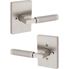 Savlar Store Prava Iç Mekan Kapı Kolu Kilitli Kapı Kolu Banyo ve Yatak Odası Için Kapı Kolu Nikel, Ters Çevrilebilir Anahtarsız Düğme Kilit Kapı Kolu Mikroban Korumalı