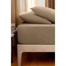 Savlar Store Müslin Çift Kişilik Lastikli Çarşaf Seti 180 x 200 cm Battal BOY%100 Pamuk