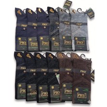 Pro; Avangart Style; Erkek Kudüs Bambu Soket Çorap; Dikişsiz; Yazlık; Asorti 12'li Kutu; 41-44