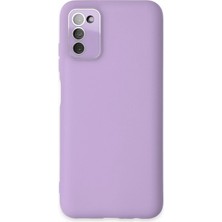 Twin Store Galaxy A03S Kılıf Lansman Glass Kapak - Lila