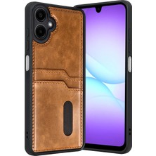 Twin Store Galaxy A07 4g Sara Kartvizitli Deri Kılıf - Taba