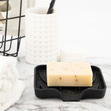 Savlar Store Silikon Mutfak, Banyo Su Giderli Vantuzlu Esnek Sabunluk Siyah Renk