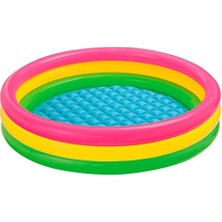 Savlar Store 57412 Renkli Şişme Taban 3 Bölme Havuz 114 Cm, Su Sporları, Plaj Malzemesi, Şişme Ürün, Yüzme Aksesuarı, Kamp, Dalış, Güvenlik