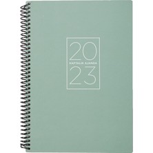 Savlar Store 2023 Spiralli Haftalık Ajanda, Yeşil, 17X24