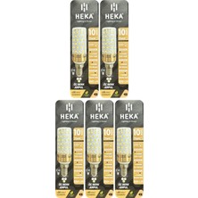 (5 Adet) Heka 10W (70W) Sarı-Günışığı-Beyaz E14 Duylu Üç Renkli LED Mısır Ampul