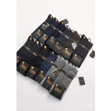 Pro; Avangart Style; Erkek Manastır Bambu Soket Çorap; Dikişsiz; Yazlık; Asorti 12'li Kutu; 41-44