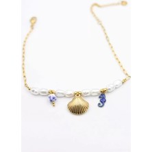 Herşey Trend Herşeytrend Deniz Kabuğu Halhal - Altın