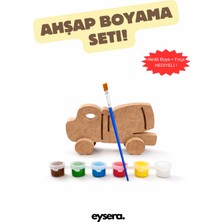 Eysera Ahşap Boyama Seti, Beton Mikseri – Çocuk Aktivite & Hobi Oyuncak, Montessori Eğitici Set
