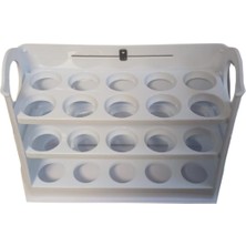 Savlar Store 3 Katlı Yumurtalık Buzdolabı Organizeri Saklama Kabı 30 Bölmeli Raflı Yumurta Kutusu Düzenleyici (1, Beyaz)