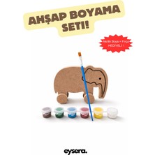 Eysera Ahşap Boyama Seti, Fil – Çocuk Aktivite & Hobi Oyuncak, Montessori Eğitici Set
