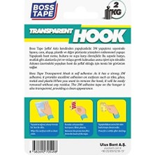 Savlar Store Seffaf Plastik Yapiskanli Çift Küçük Aski, 3 Metre Boyut