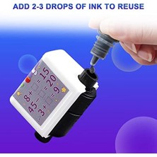 Savlar Store Roller Dijital Öğretim Mührü, 2'si 1 Arada Ek ve Çıkarma Silindir Damgası, Yeniden Kullanılabilir Hesaplamalı Matematik Eğitim Oyuncak Damgası, Matematik Pratik Soruları 100