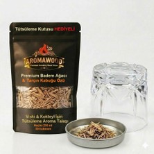 Aroma Wood Viski & Kokteyl Için Badem Ağacı & Tarçın Özü Premium Tütsüleme Aroma Talaşı