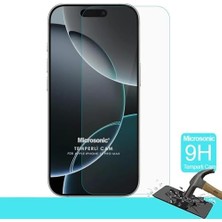 Savlar Store 16 Pro Max Tempered Glass Cam Ekran Koruyucu [ 16 Pro Max ile Uyumlu Ekran Koruyucu - Şeffaf]