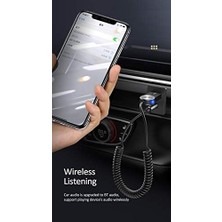 Savlar Store Bluetooth 5.0 Receiver USB Aux Araç Kiti Telefon Konuşma Müzik Dinleme BA01 SJ464LVX