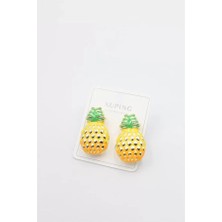 Herşey Trend Herşeytrend Mineli Ananas Küpe - Altın