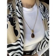 Herşey Trend Herşeytrend Taşlı Kolye - Kahverengi