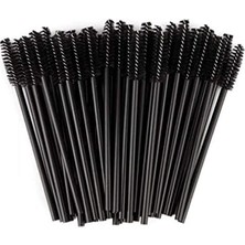 Savlar Store 50 Adet Kirpik Fırçası, Tek Kullanımlık Kirpik Fırçası, Kirpik Fırçası Seti, Rimel Fırçası, Maskara Aplikatörü (Siyah)