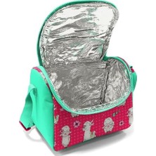 Savlar Store Kız Çocuk Yeşil Pembe Lama Okul Beslenme Çantası - Yalıtımlı