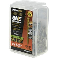 Savlar Store Power Pro One Screws, Flat, Bronze Epoxy Coated, #8 x 1.25-In., 194-PK. -116825