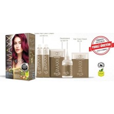 Savlar Store Haır Color (Keratin)'li 1 Kutu (2 x 50 Ml) (Şarap Kızılı 4.65)