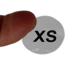 Savlar Store Pp Şeffaf Beden(Size) Etiketi 25MM x 25MM Çap Ruloda 500 Adet (X Small)