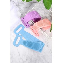 Savlar Store Çift Taraflı Banyo Sırt Kesesi Silikon Duş Lifi Fırçası 70 cm