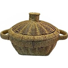 Savlar Store Hasır Sepet Kapaklı El Yapımı